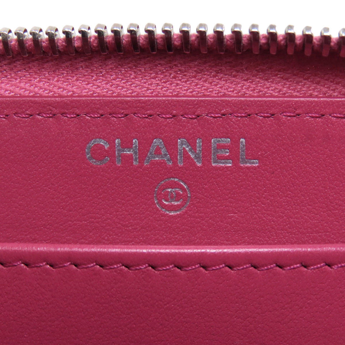 CHANEL シャネル カメリア ココマーク シルバー金具 長財布（小銭入れあり） カーフ レディース 中古