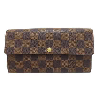LOUIS VUITTON ルイヴィトン N61734 ポルトフォイユ・サラ 旧 長財布（小銭入れあり） ダミエキャンバス レディース 中古