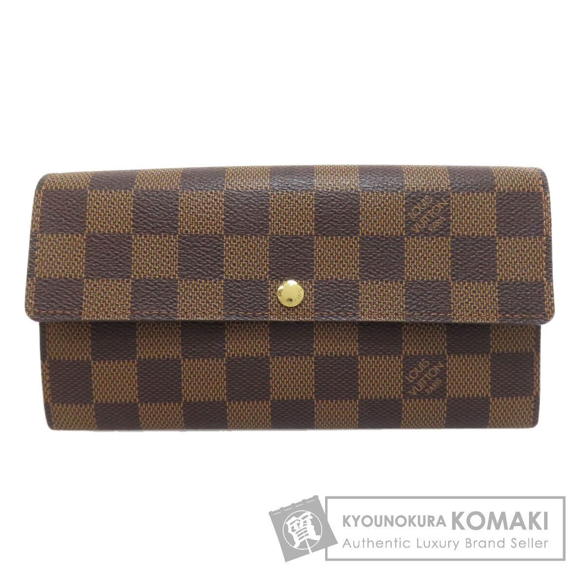LOUIS VUITTON ルイヴィトン N61734 ポルトフォイユ・サラ 旧 長財布（小銭入れあり） ダミエキャンバス レディース 中古