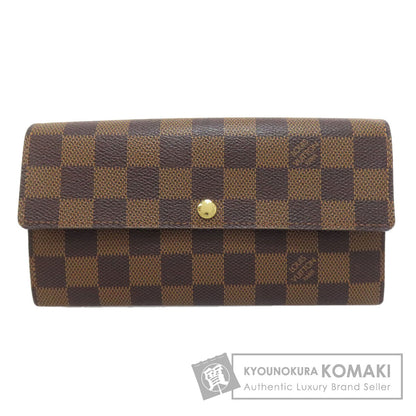 LOUIS VUITTON ルイヴィトン N61734 ポルトフォイユ・サラ 旧 長財布（小銭入れあり） ダミエキャンバス レディース 中古