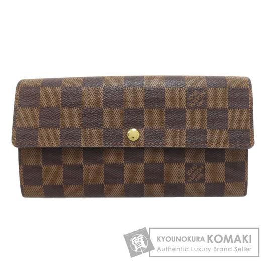 LOUIS VUITTON ルイヴィトン N61734 ポルトフォイユ・サラ 旧 長財布（小銭入れあり） ダミエキャンバス レディース 中古
