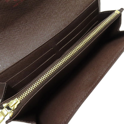 LOUIS VUITTON ルイヴィトン N61734 ポルトフォイユ・サラ 旧 長財布（小銭入れあり） ダミエキャンバス レディース 中古