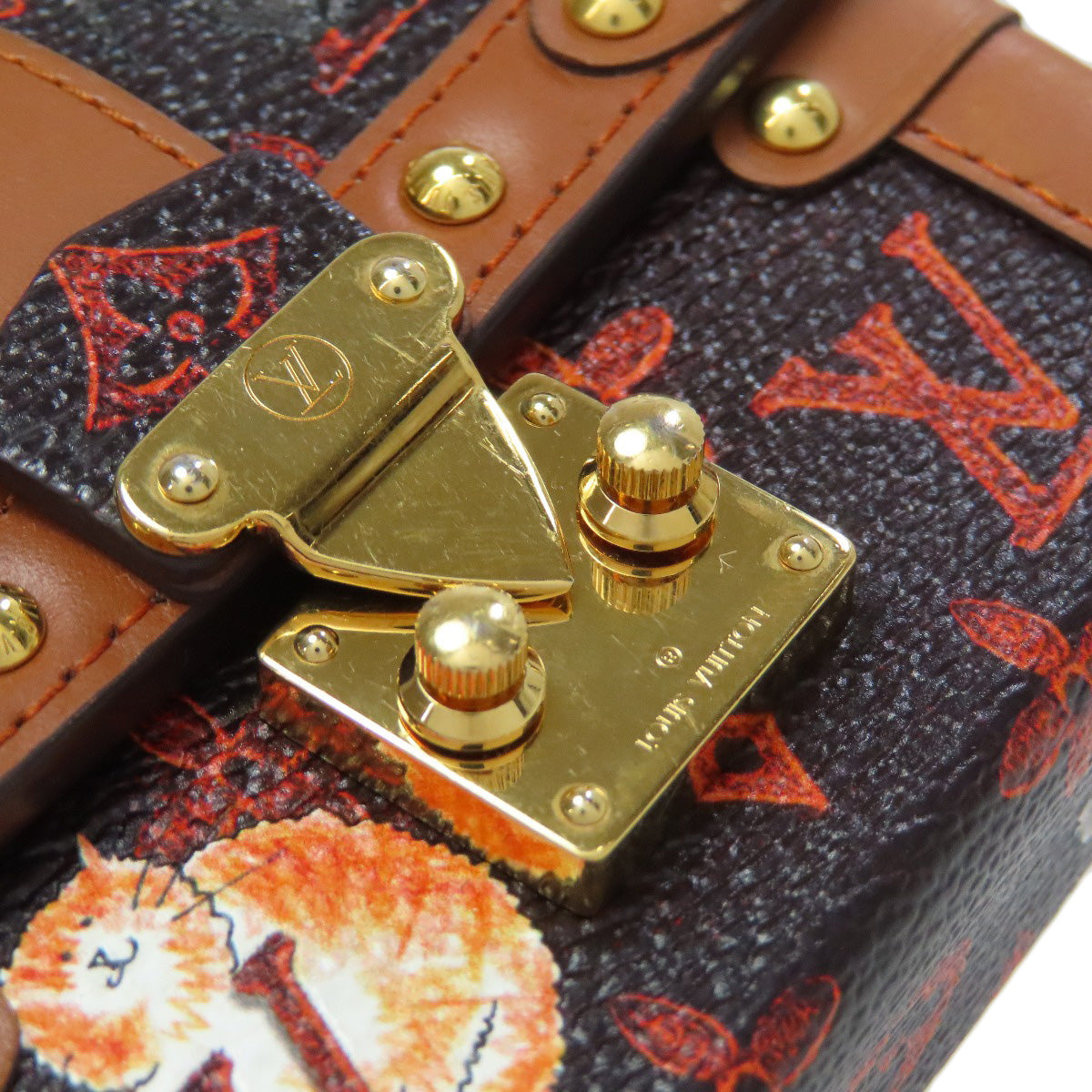 LOUIS VUITTON ルイヴィトン M63892 エッセンシャル トランク キャットグラム アクセサリーポーチ モノグラムキャンバス レディース 中古