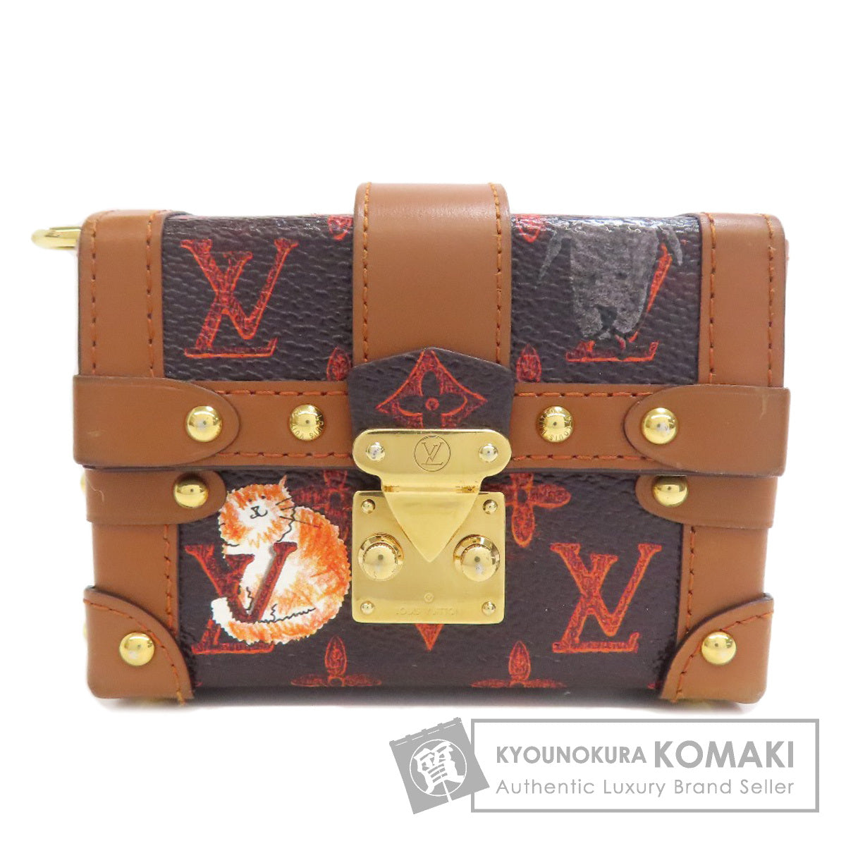 LOUIS VUITTON ルイヴィトン M63892 エッセンシャル トランク キャットグラム アクセサリーポーチ モノグラムキャンバス レディース 中古