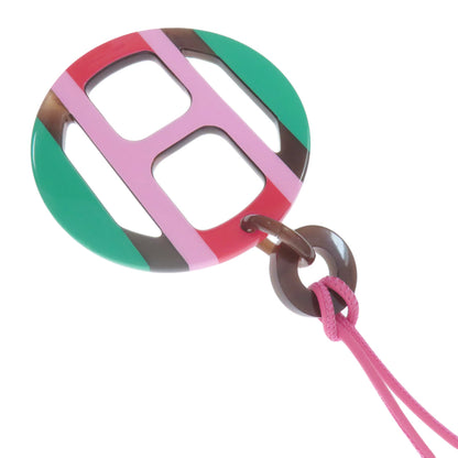 HERMES エルメス Hエキップ ペンダント ネックレス バッファローホーン レディース 中古