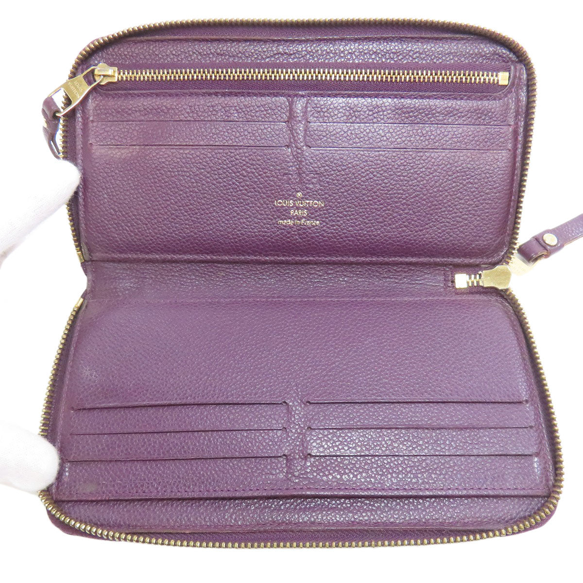 LOUIS VUITTON ルイヴィトン M60359 ポルトフォイユ・スクレットロン 長財布（小銭入れあり） アンプラント レディース 中古