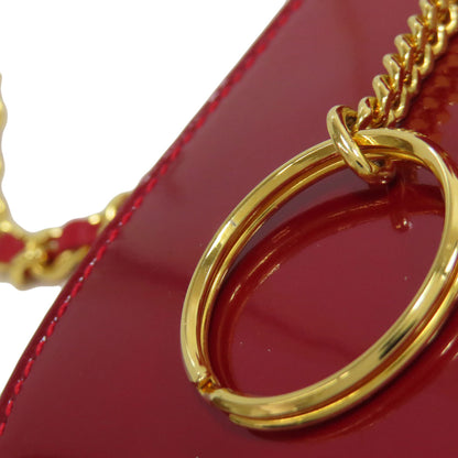 CHANEL シャネル ココマーク チェーンショルダー アクセサリーポーチ エナメル レディース 中古