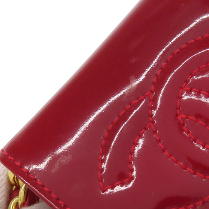 CHANEL シャネル ココマーク チェーンショルダー アクセサリーポーチ エナメル レディース 中古