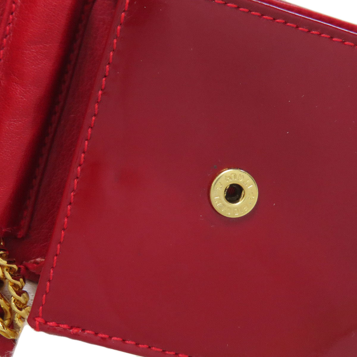 CHANEL シャネル ココマーク チェーンショルダー アクセサリーポーチ エナメル レディース 中古