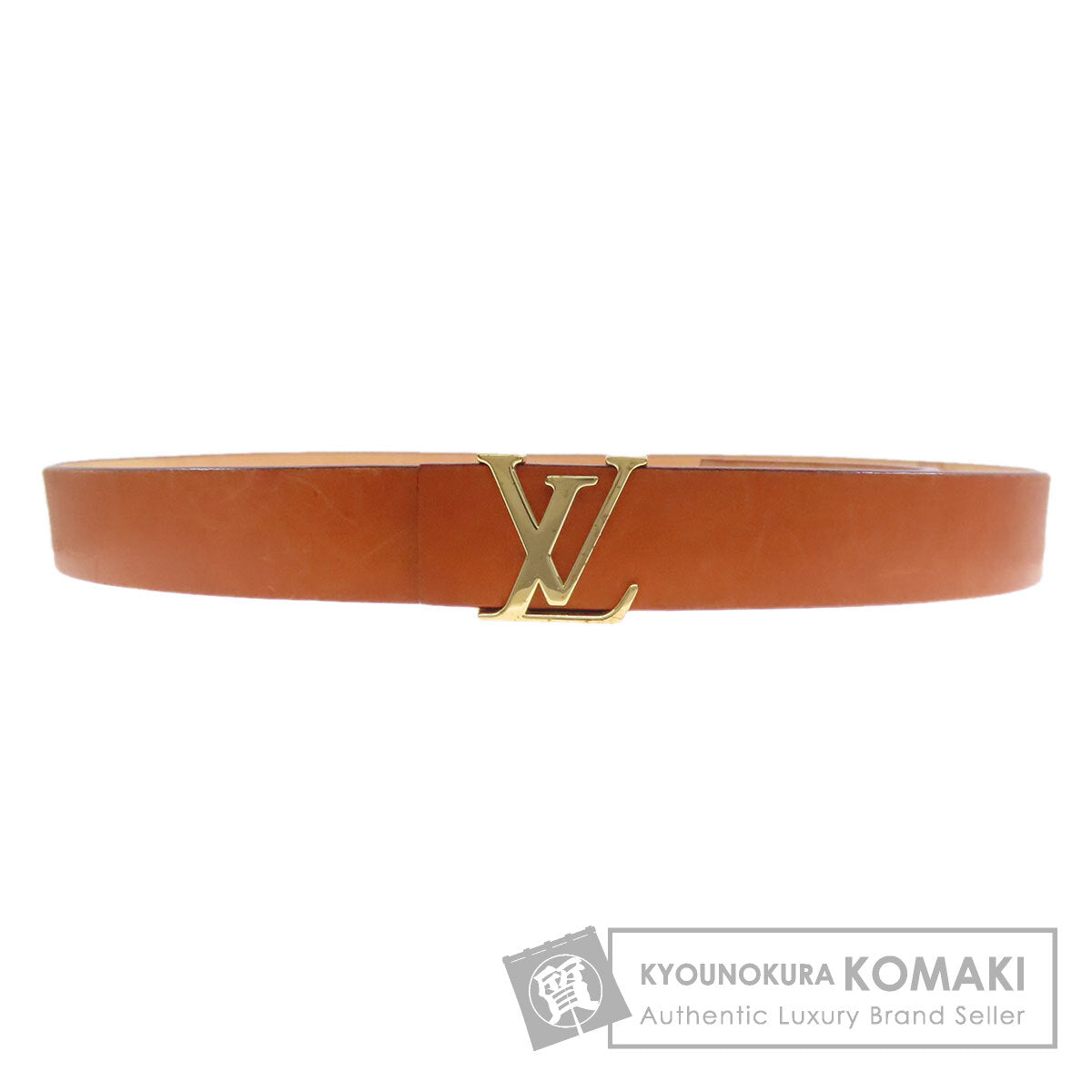LOUIS VUITTON ルイヴィトン サンチュール LV イニシャル ベルト ノマドレザー メンズ 中古