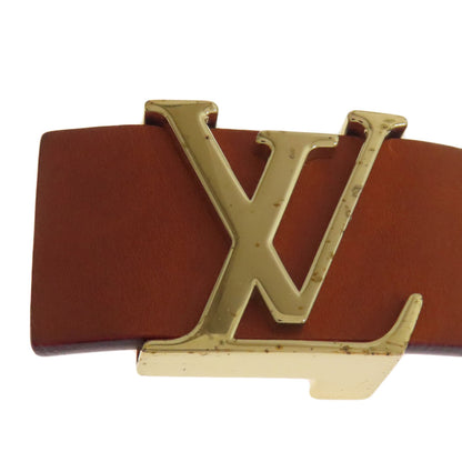 LOUIS VUITTON ルイヴィトン サンチュール LV イニシャル ベルト ノマドレザー メンズ 中古