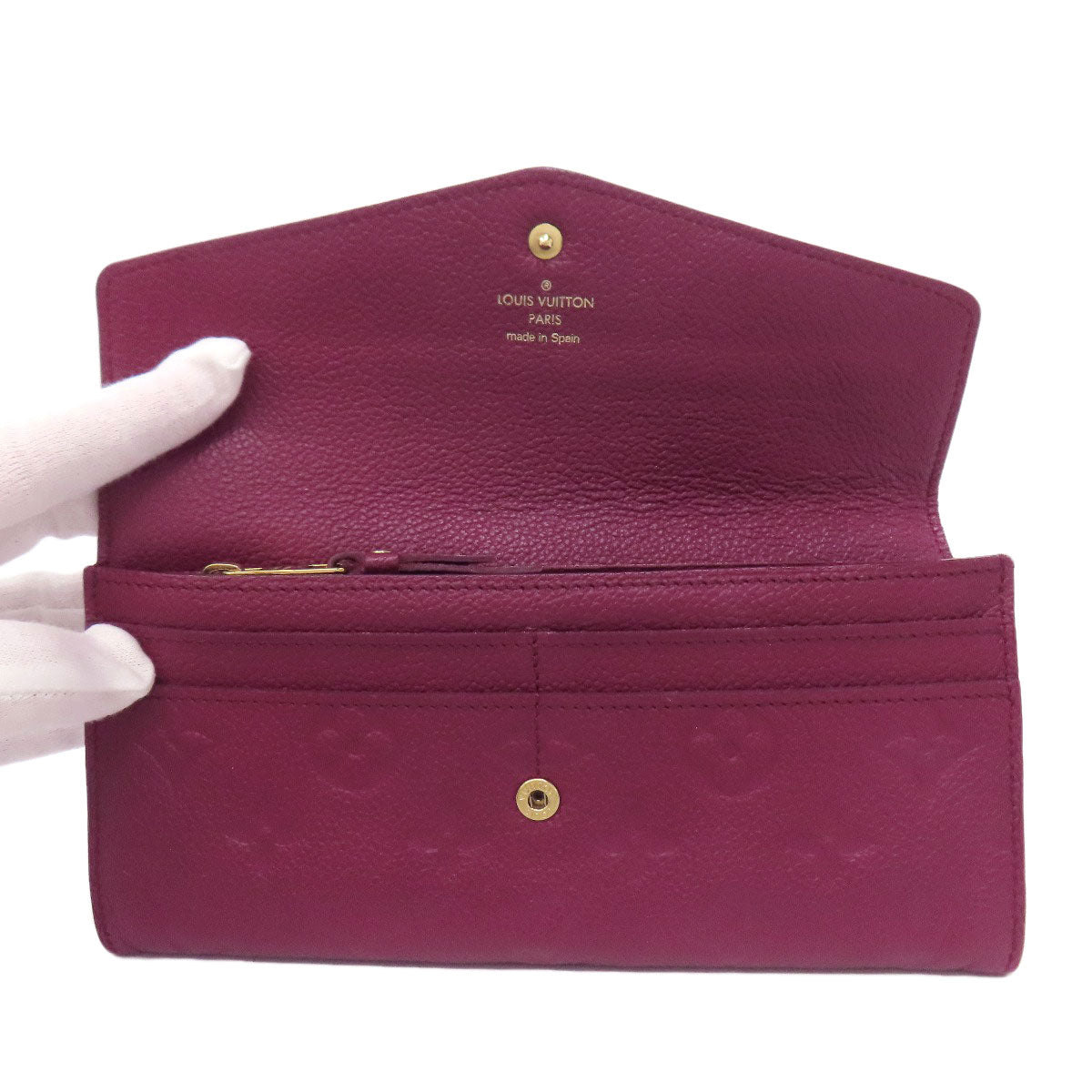 LOUIS VUITTON ルイヴィトン M60341 ポルトフォイユ・キュリーズ 長財布（小銭入れあり） アンプラント レディース 中古