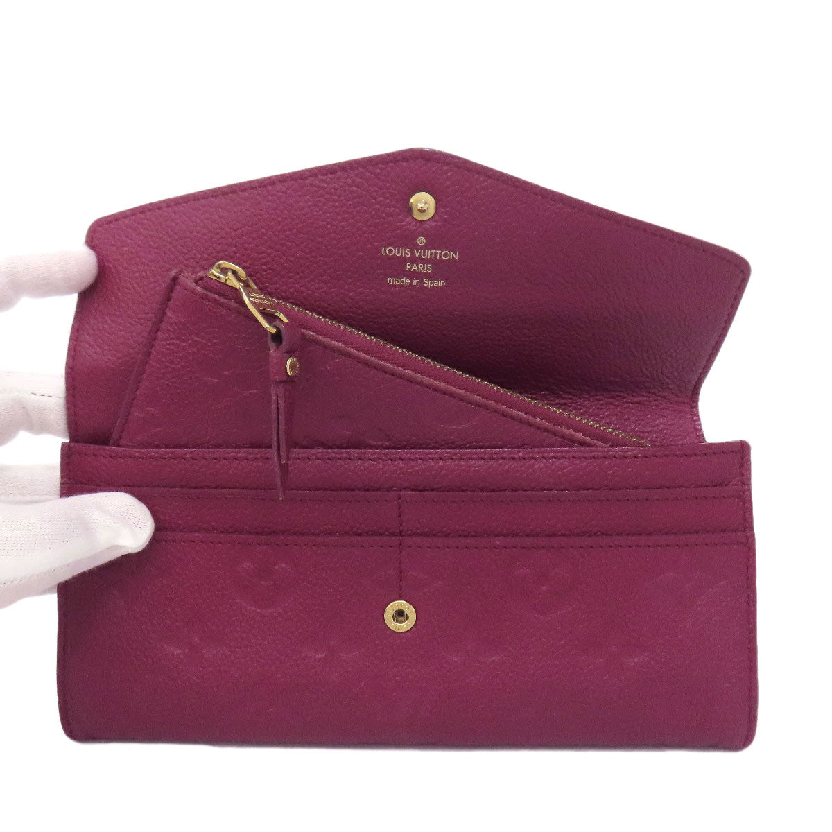 LOUIS VUITTON ルイヴィトン M60341 ポルトフォイユ・キュリーズ 長財布（小銭入れあり） アンプラント レディース 中古
