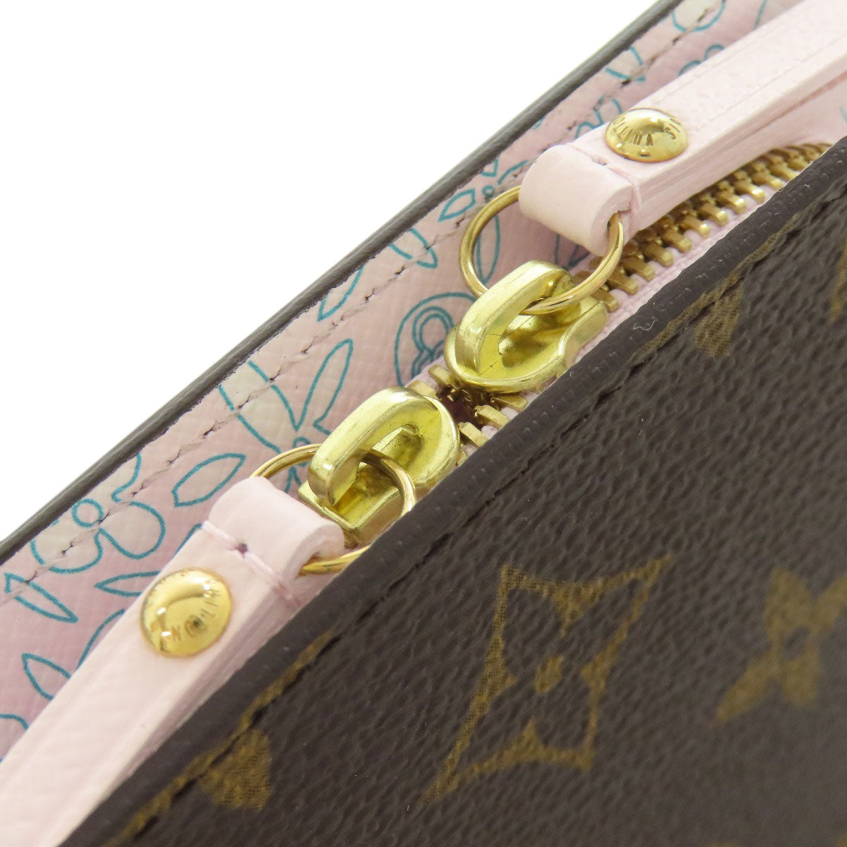 LOUIS VUITTON ルイヴィトン M60229 ポルトモネ・アンソリット フルリ 二つ折り財布（小銭入れあり） モノグラムキャンバス レディース 中古