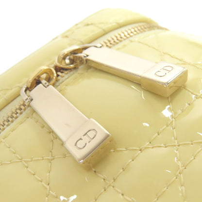 CHRISTIAN DIOR クリスチャンディオール マイクロ ヴァニティ ミニバッグ 2WAY ハンドバッグ エナメル レディース 中古