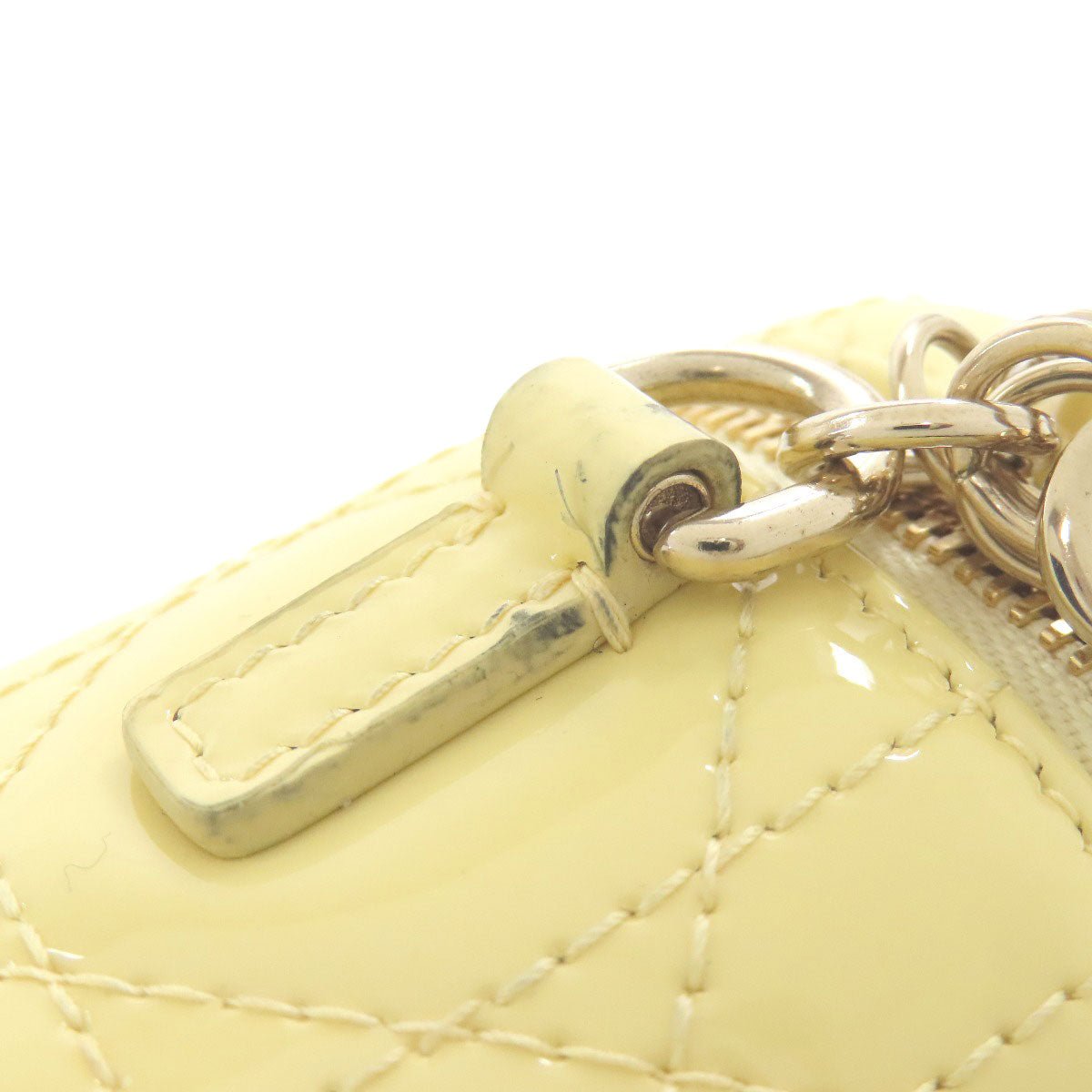 CHRISTIAN DIOR クリスチャンディオール マイクロ ヴァニティ ミニバッグ 2WAY ハンドバッグ エナメル レディース 中古