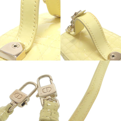 CHRISTIAN DIOR クリスチャンディオール マイクロ ヴァニティ ミニバッグ 2WAY ハンドバッグ エナメル レディース 中古