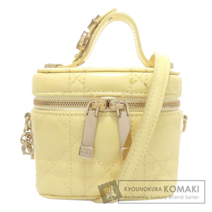 CHRISTIAN DIOR クリスチャンディオール マイクロ ヴァニティ ミニバッグ 2WAY ハンドバッグ エナメル レディース 中古