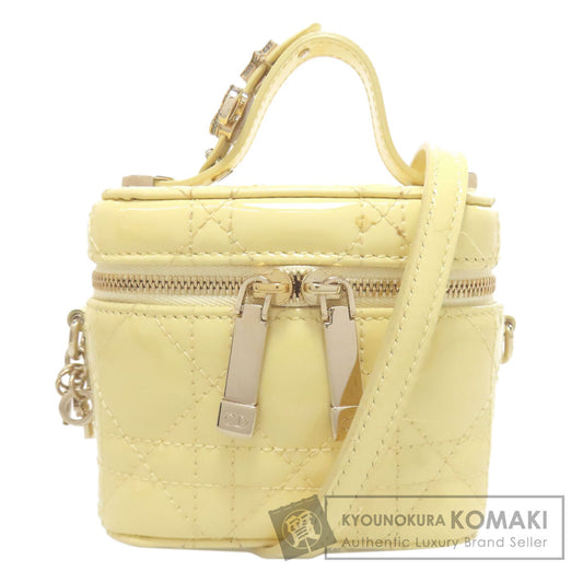 CHRISTIAN DIOR クリスチャンディオール マイクロ ヴァニティ ミニバッグ 2WAY ハンドバッグ エナメル レディース 中古
