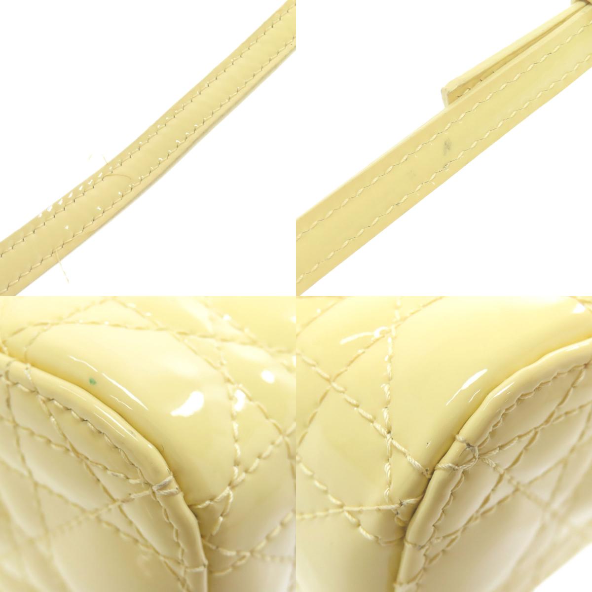 CHRISTIAN DIOR クリスチャンディオール マイクロ ヴァニティ ミニバッグ 2WAY ハンドバッグ エナメル レディース 中古