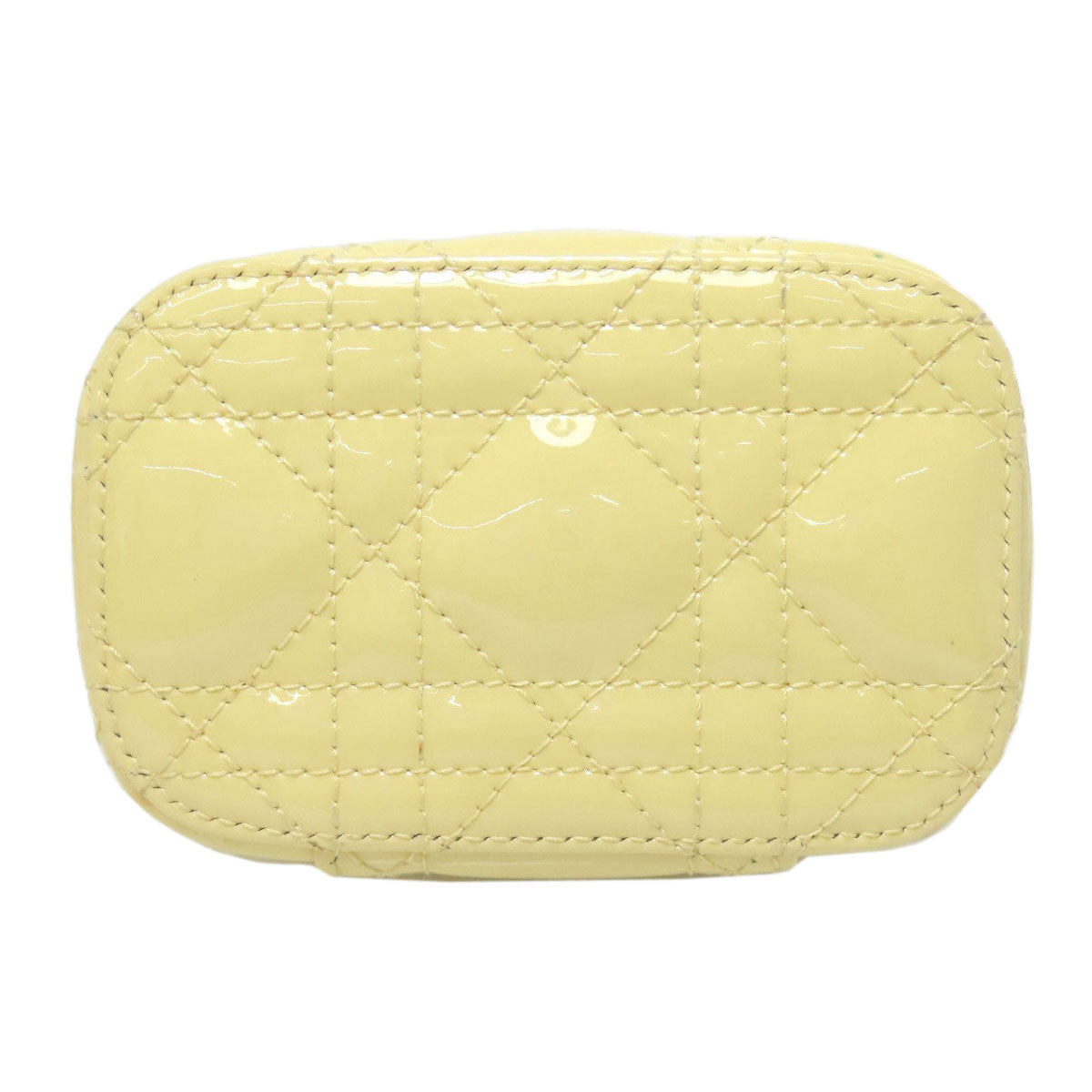 CHRISTIAN DIOR クリスチャンディオール マイクロ ヴァニティ ミニバッグ 2WAY ハンドバッグ エナメル レディース 中古