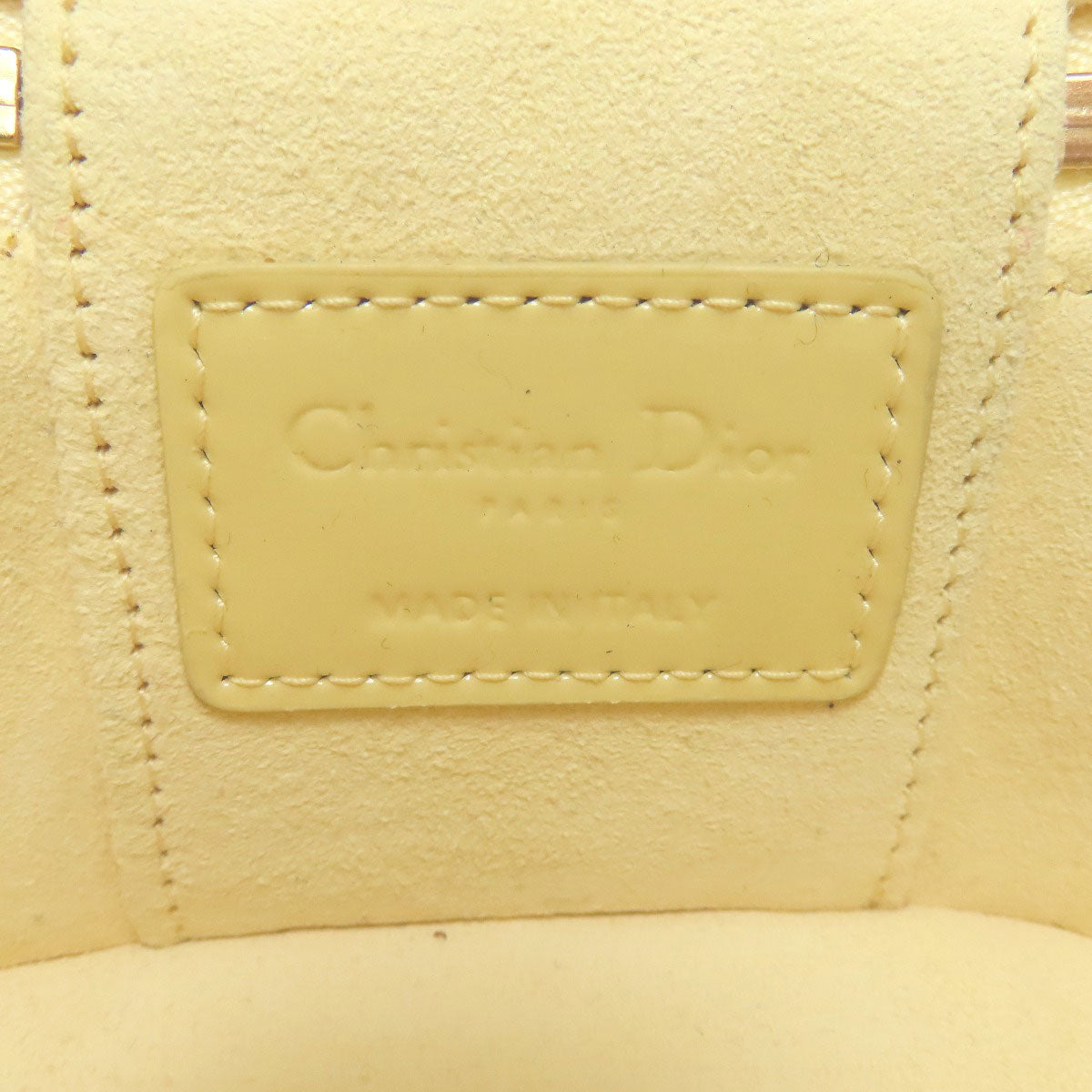 CHRISTIAN DIOR クリスチャンディオール マイクロ ヴァニティ ミニバッグ 2WAY ハンドバッグ エナメル レディース 中古