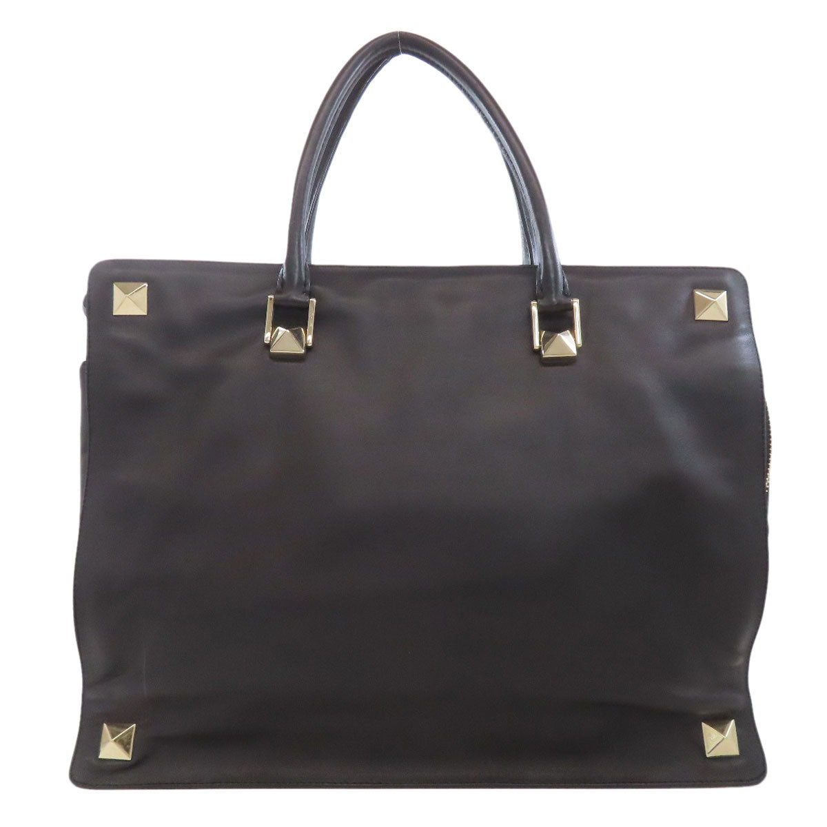 VALENTINO バレンティノ スタッズ トートバッグ カーフ レディース 中古