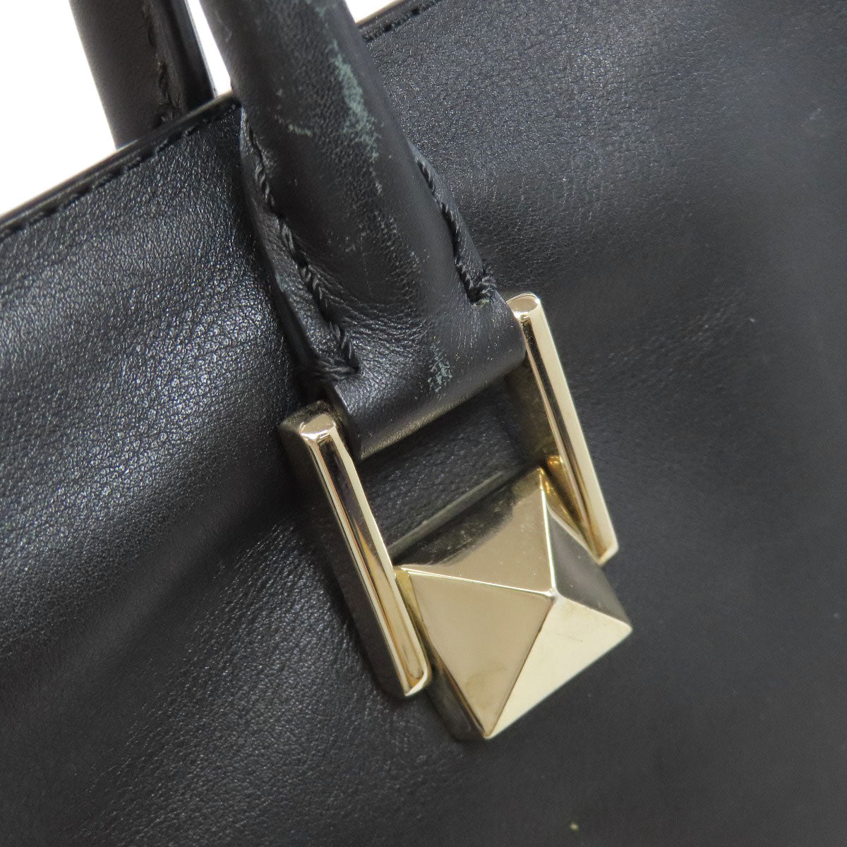 VALENTINO バレンティノ スタッズ トートバッグ カーフ レディース 中古