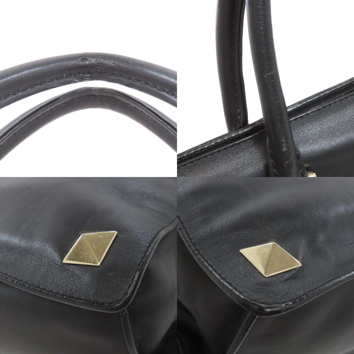 VALENTINO バレンティノ スタッズ トートバッグ カーフ レディース 中古