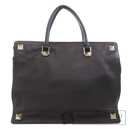 VALENTINO バレンティノ スタッズ トートバッグ カーフ レディース 中古
