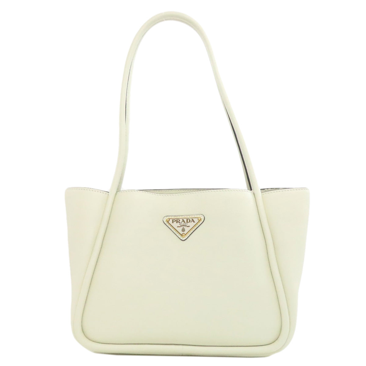 PRADA プラダ ロゴ金具 トートバッグ カーフ レディース 中古