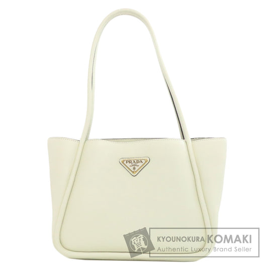 PRADA プラダ ロゴ金具 トートバッグ カーフ レディース 中古