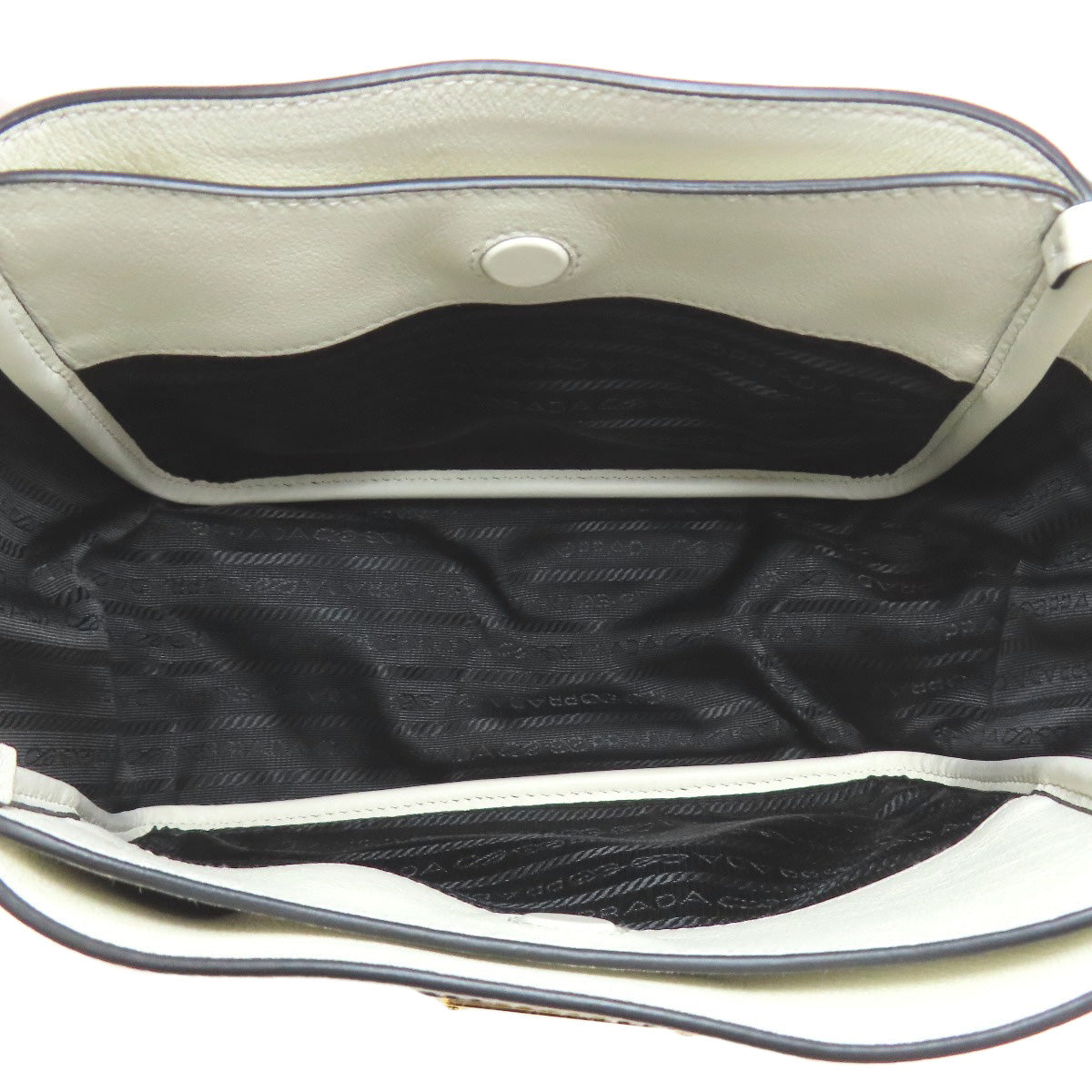 PRADA プラダ ロゴ金具 トートバッグ カーフ レディース 中古