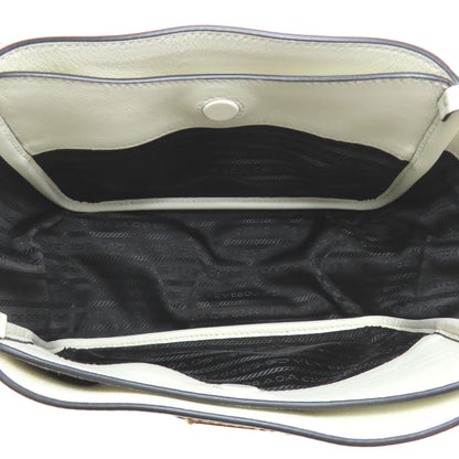 PRADA プラダ ロゴ金具 トートバッグ カーフ レディース 中古