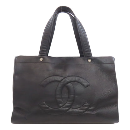 CHANEL シャネル ココマーク トートバッグ グレインド カーフスキン レディース 中古