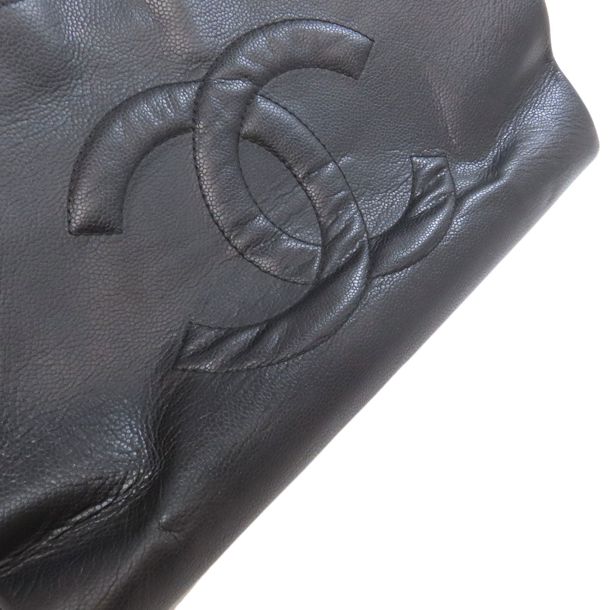 CHANEL シャネル ココマーク トートバッグ グレインド カーフスキン レディース 中古