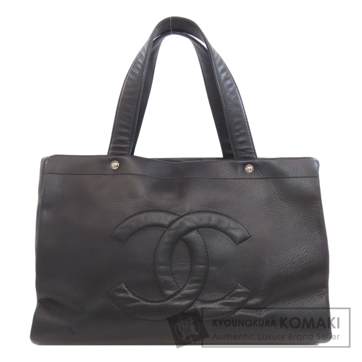 CHANEL シャネル ココマーク トートバッグ グレインド カーフスキン レディース 中古