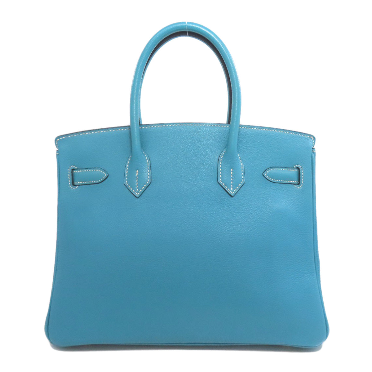 HERMES エルメス バーキン30 ブルージーン シルバー金具 ハンドバッグ エプソン レディース 中古