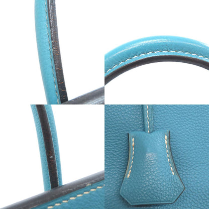 HERMES エルメス バーキン30 ブルージーン シルバー金具 ハンドバッグ エプソン レディース 中古