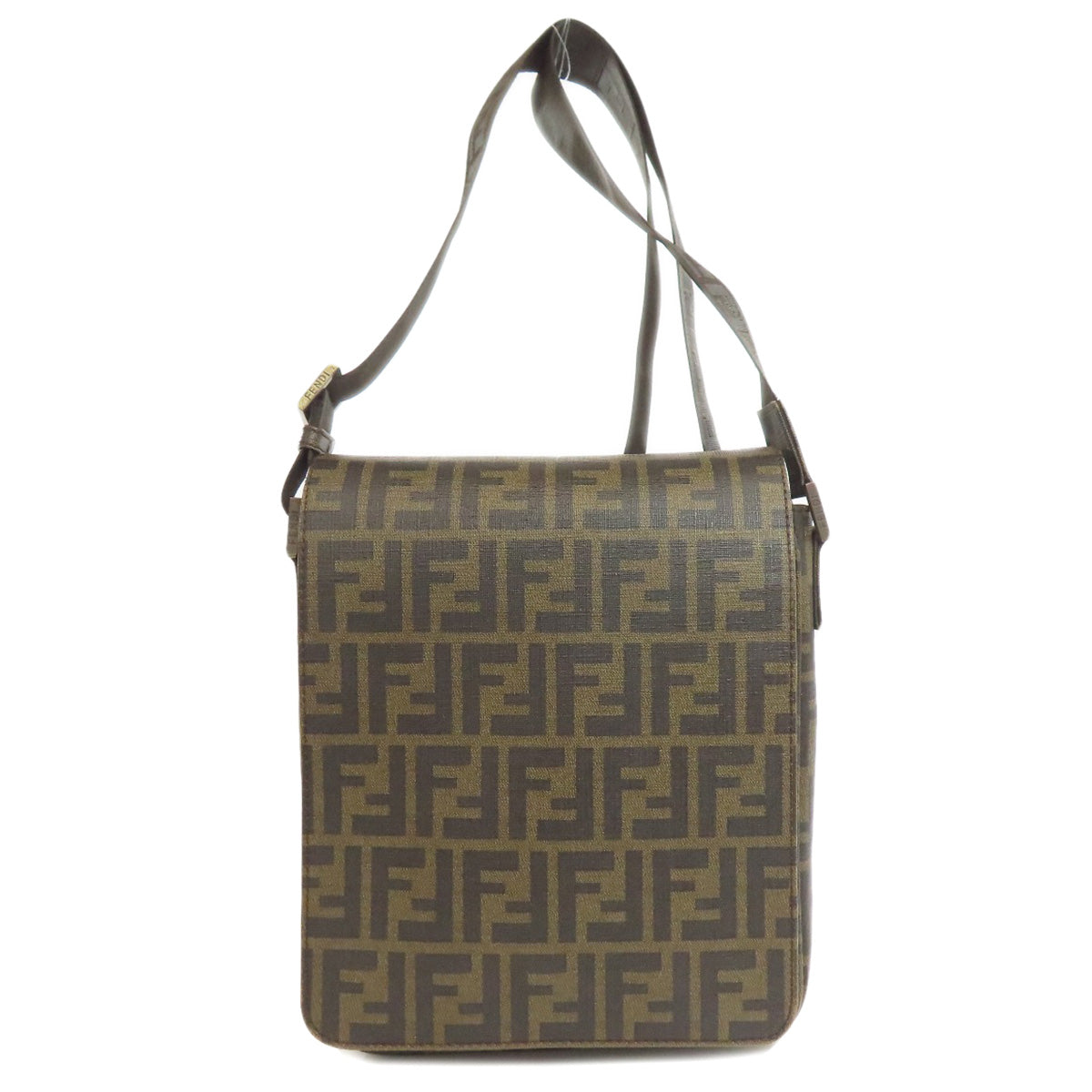 FENDI フェンディ ズッカ柄 ショルダーバッグ PVC レディース 中古