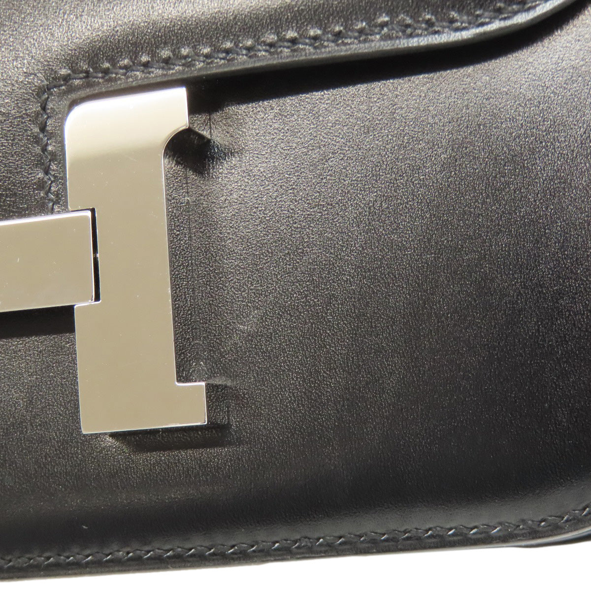HERMES エルメス コンスタンスミニ シルバー金具 ショルダーバッグ ボックスカーフ レディース 中古