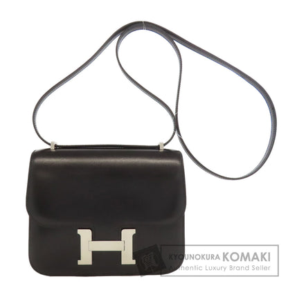 HERMES エルメス コンスタンスミニ シルバー金具 ショルダーバッグ ボックスカーフ レディース 中古