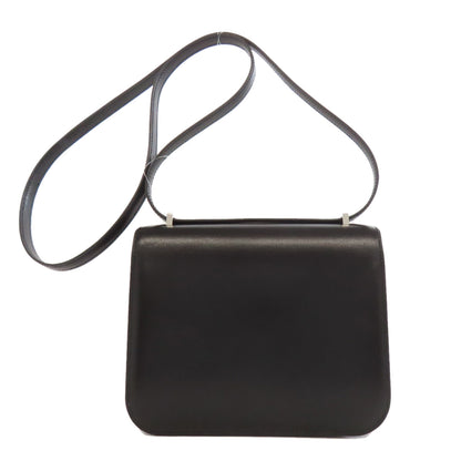 HERMES エルメス コンスタンスミニ シルバー金具 ショルダーバッグ ボックスカーフ レディース 中古