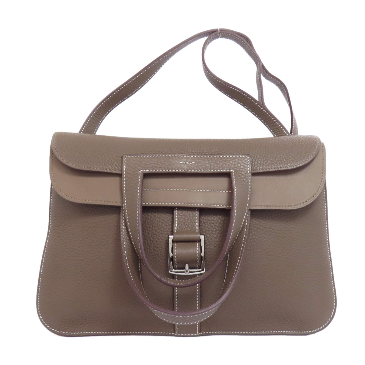 HERMES エルメス アルザン31 エトープ シルバー金具 ショルダーバッグ トリヨン レディース 中古