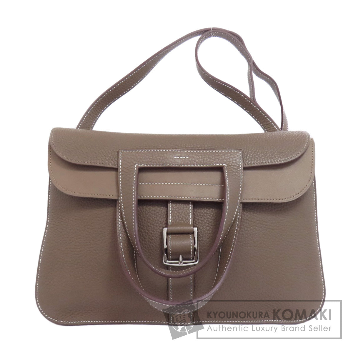 HERMES エルメス アルザン31 エトープ シルバー金具 ショルダーバッグ トリヨン レディース 中古