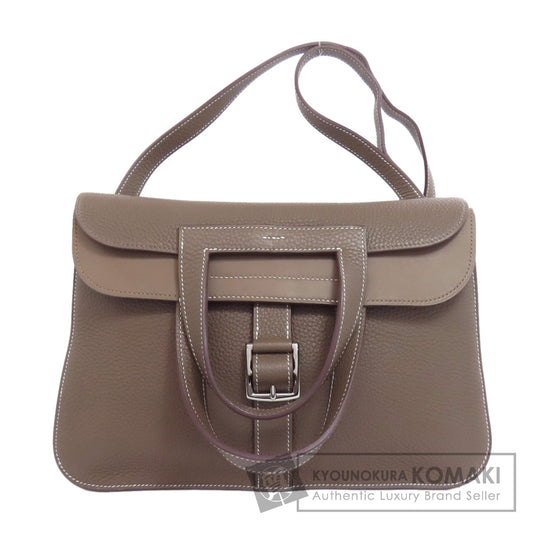HERMES エルメス アルザン31 エトープ シルバー金具 ショルダーバッグ トリヨン レディース 中古