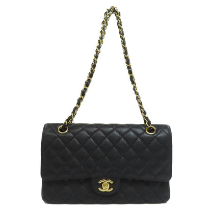 CHANEL シャネル チェーンショルダー マトラッセ ゴールド金具 ショルダーバッグ グレインド カーフスキン レディース 中古