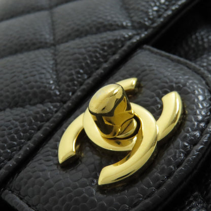 CHANEL シャネル チェーンショルダー マトラッセ ゴールド金具 ショルダーバッグ グレインド カーフスキン レディース 中古