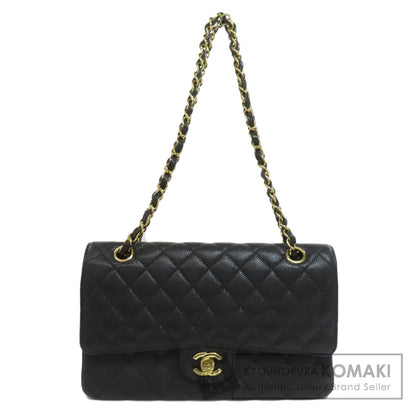 CHANEL シャネル チェーンショルダー マトラッセ ゴールド金具 ショルダーバッグ グレインド カーフスキン レディース 中古