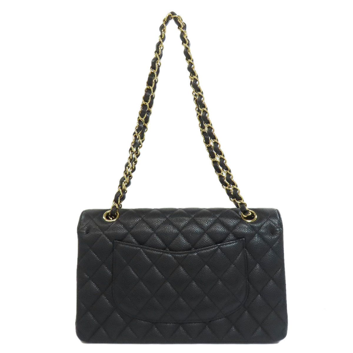 CHANEL シャネル チェーンショルダー マトラッセ ゴールド金具 ショルダーバッグ グレインド カーフスキン レディース 中古
